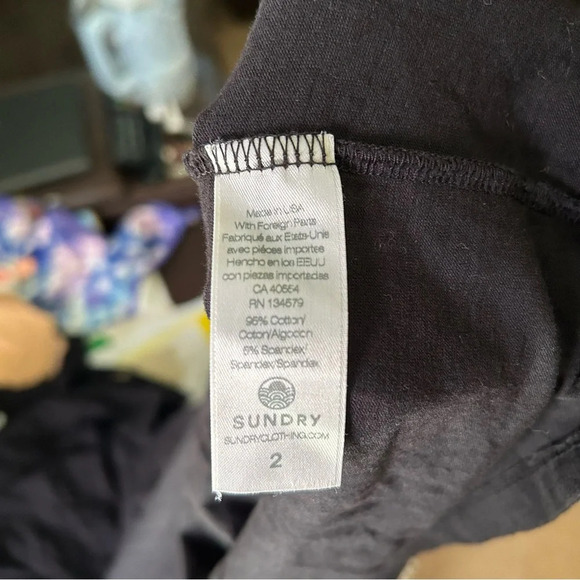 Sundry Spaghetti Strap Elastic Jumpsuit Jersey Black Sz 2 /medium - Picture 6 of 7